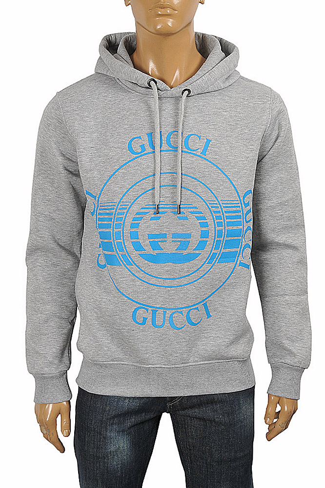GUCCI front print hooded sweatshirt 118